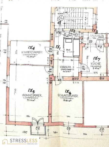 Licht durchflutete 3 Zimmer Wohnung mit verglaster Loggia und kleinem Balkon in zentraler Ruhelage von Korneuburg