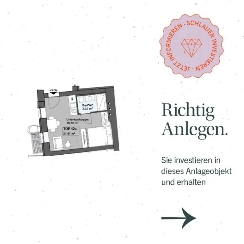 RENDITESTARKES ANLEGEROBJEKT MIT BEHERBERGUNGSWIDMUNG BEI SCHÖNBRUNN