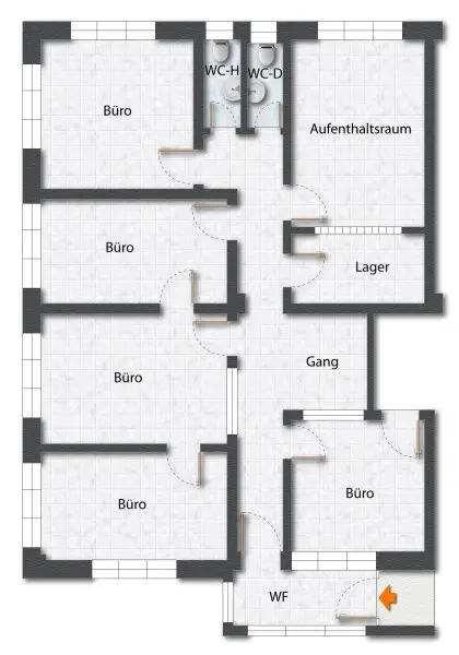 Grundriss Gewerbefläche