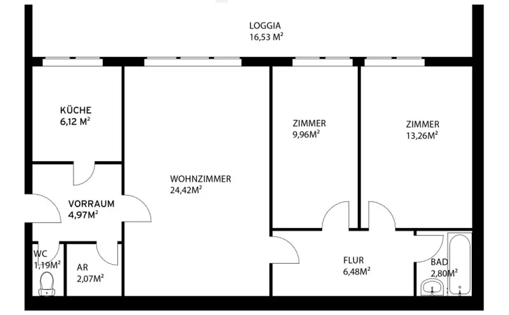 NÄHE REICHE LIESING - Sanierungsbedürftige 3-Zimmer Wohnung mit Loggia