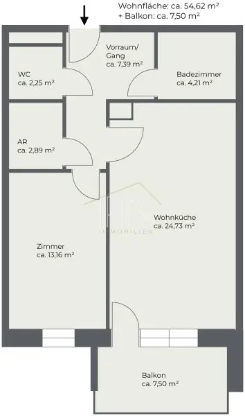 Sonnige 2-Zimmer Neubauwohnung mit Balkon & Fernblick