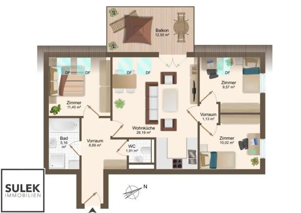 *Familien-Hit* ideal geschnittene 4-Zimmer Zweitbezugs-Wohnung mit Balkon in der Rittingergasse mit Stellplatz - Zweitbezug! ab November 2025