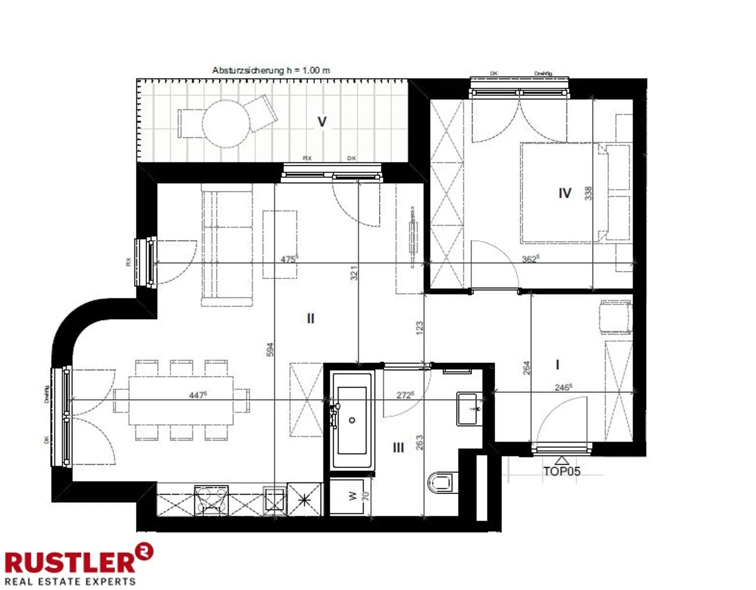 MODERNE 2 ZIMMER WOHNUNG MIT BALKON UND MÖBLIERTE KÜCHE - NAHE MÜHLWASSER