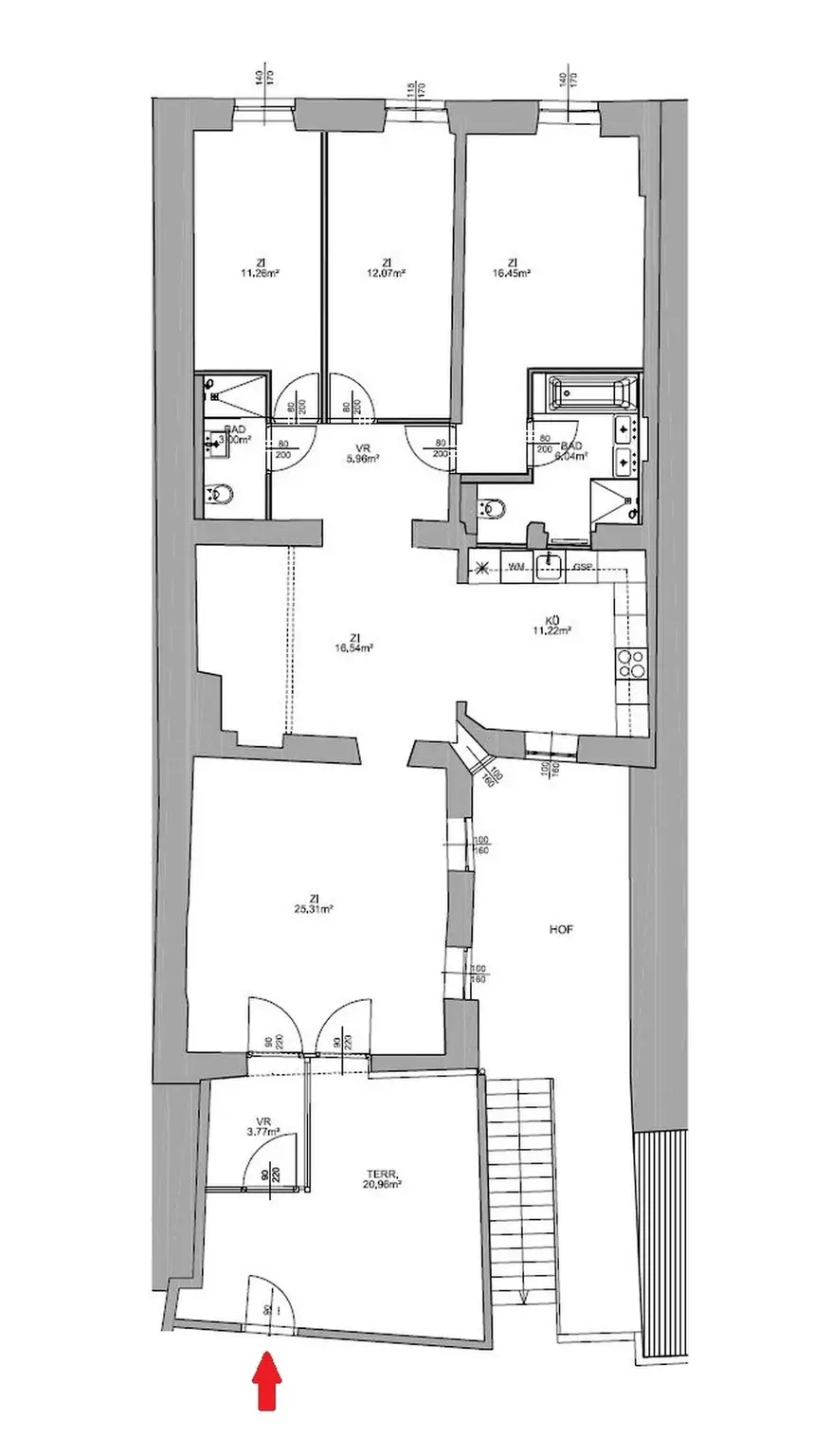 TOPLAGE NÄHE RATHHAUS | OPTIMAL AUFGETEILTE 4 ZIMMER MIT TERRASSE | TOP-BÜRO IN KORNEUBURG