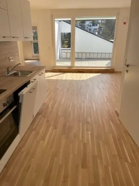 2-Zimmer-Dachterrassenwohnung Erstbezug inkl hochwertiger Küche, Außenfläche und Kellerabteil mit Blick ins Grüne - KLOSTERNEUBURG/ K126 T53