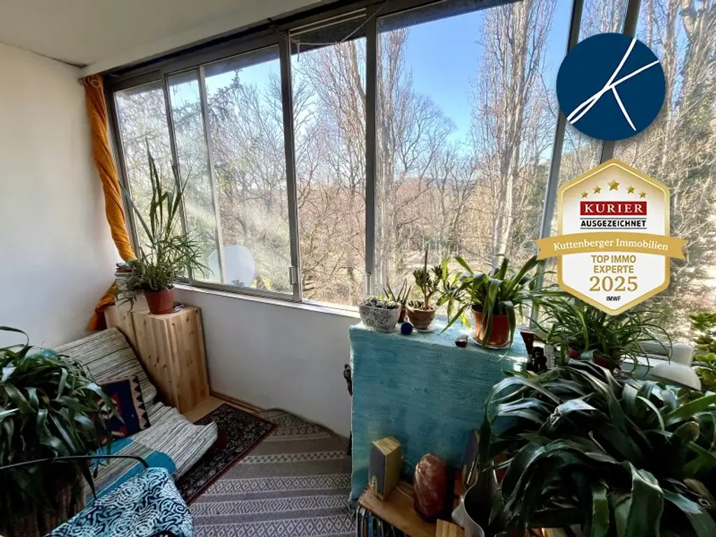 Nahe Casino Baden! vermietete (bis 31.10.26) Dachgeschoßwohnung in Top-Lage: 1 Zimmer, Loggia & Grünblick zum Kurpark Baden, Niederösterreich für nur 149.999,00 €!