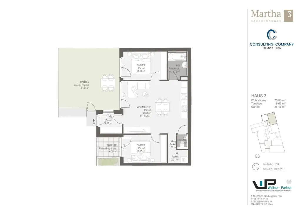 3-Zimmer-Gartenwohnung im Erdgeschoß