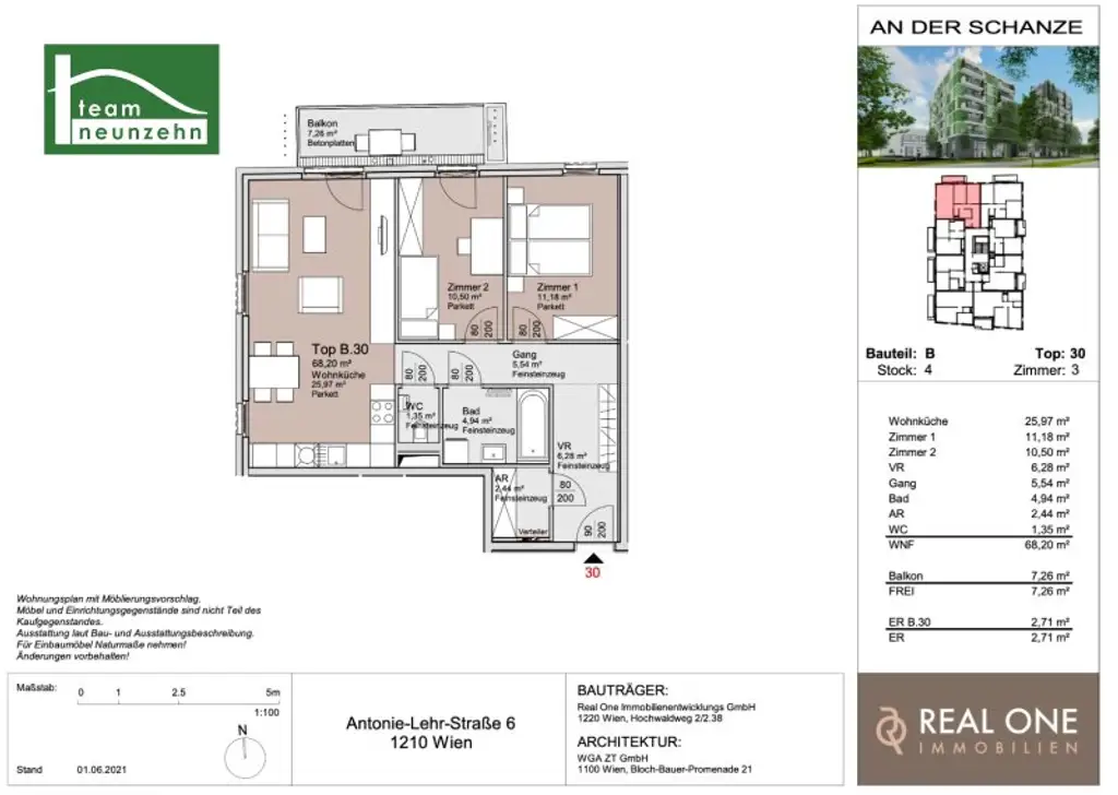 „An der Schanze“ – Exklusives Wohnen im Donaufeld