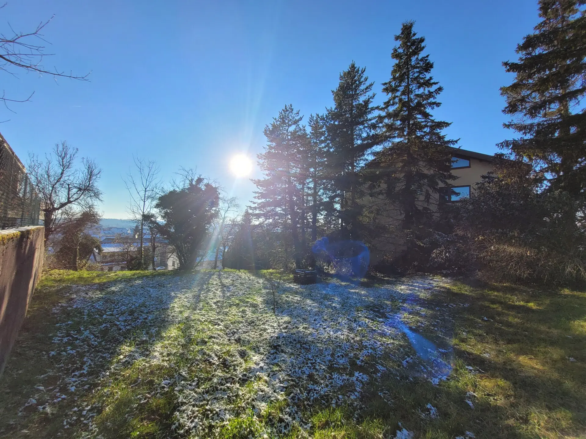 Bauplatz Ansicht  Winter 1