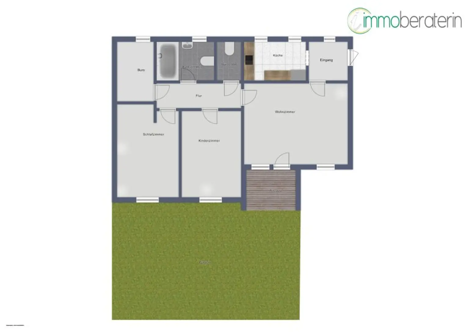 Willkommen in Ihrer GARTENWOHNUNG  3,5 ZIMMER -  inklusive KFZ-STELLPLATZ