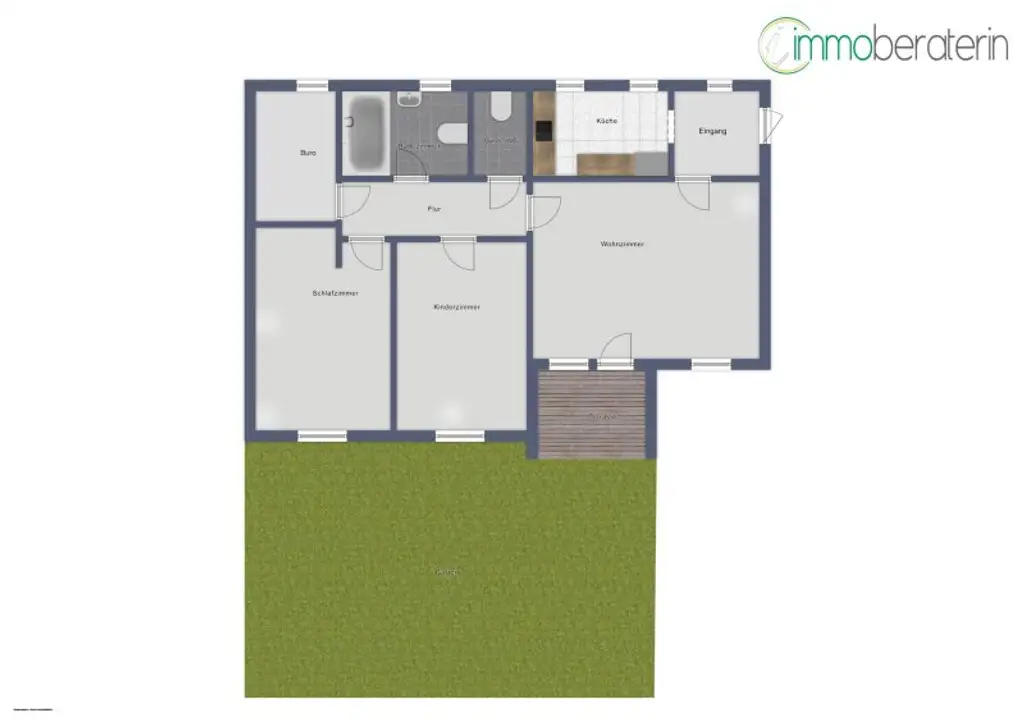 Willkommen in Ihrer GARTENWOHNUNG  3,5 ZIMMER -  inklusive KFZ-STELLPLATZ