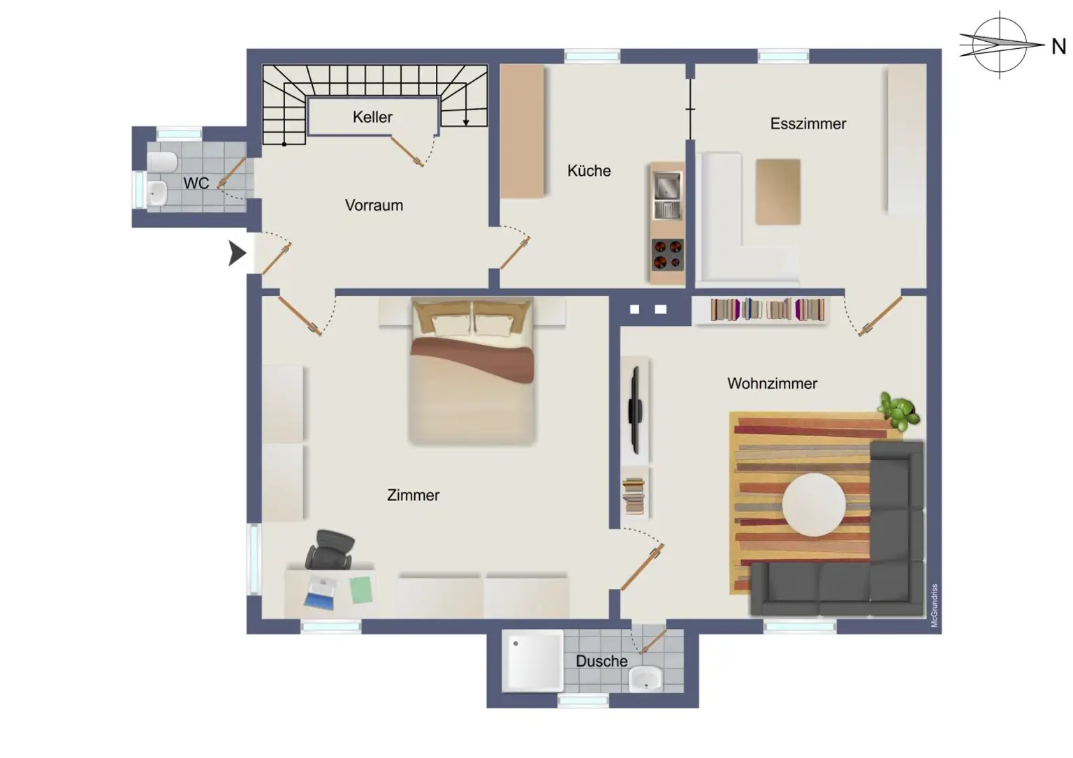 schematischer Grundriss EG