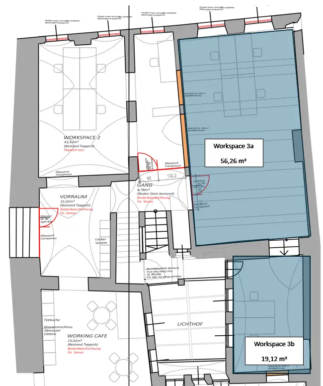 FLAIR *56 m² WORKSPACE + BENEFITFLÄCHEN *TEILBAR