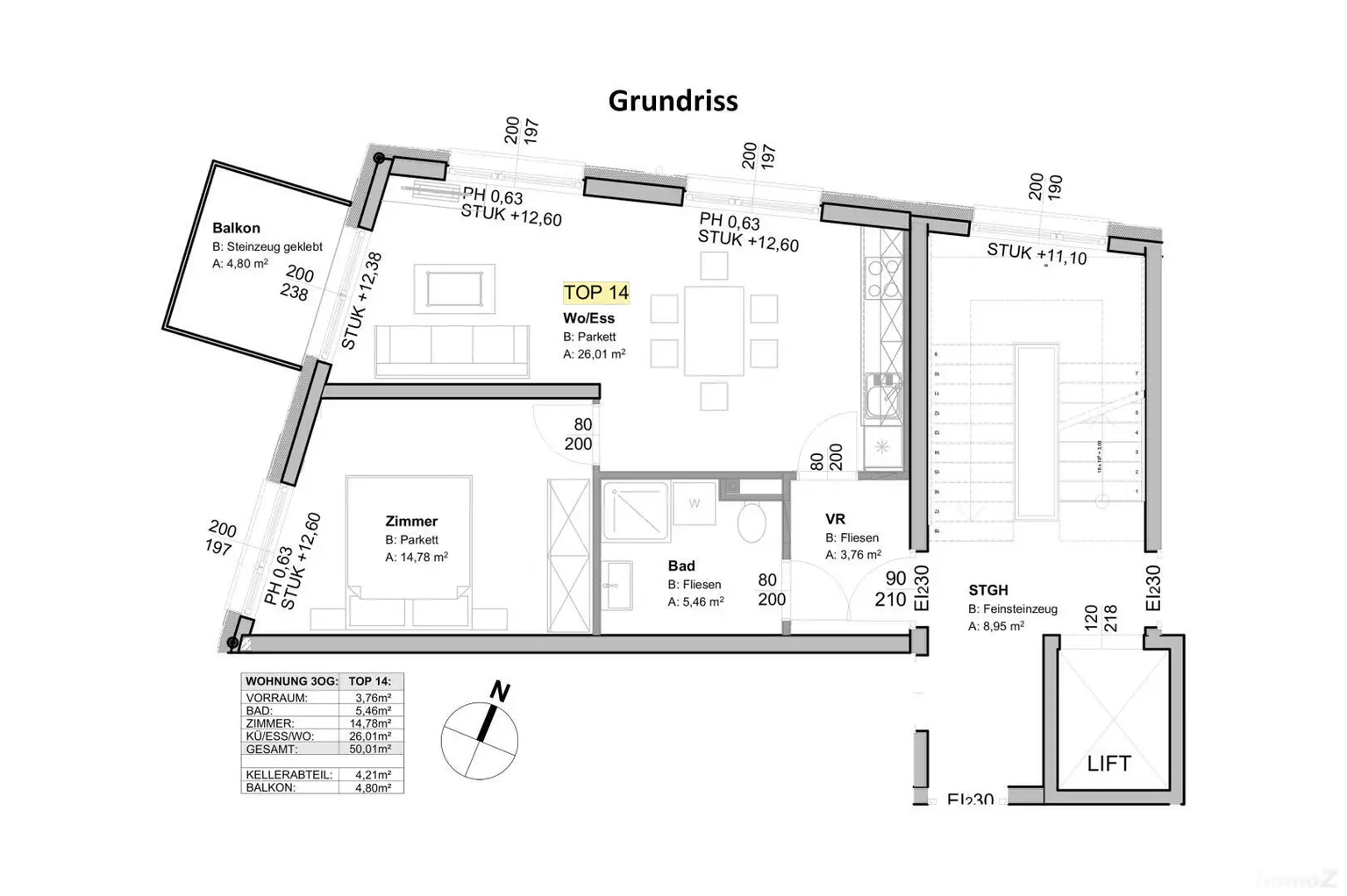 Moderne 2-Zimmer-Neubauwohnung mit Balkon & Ausblick
