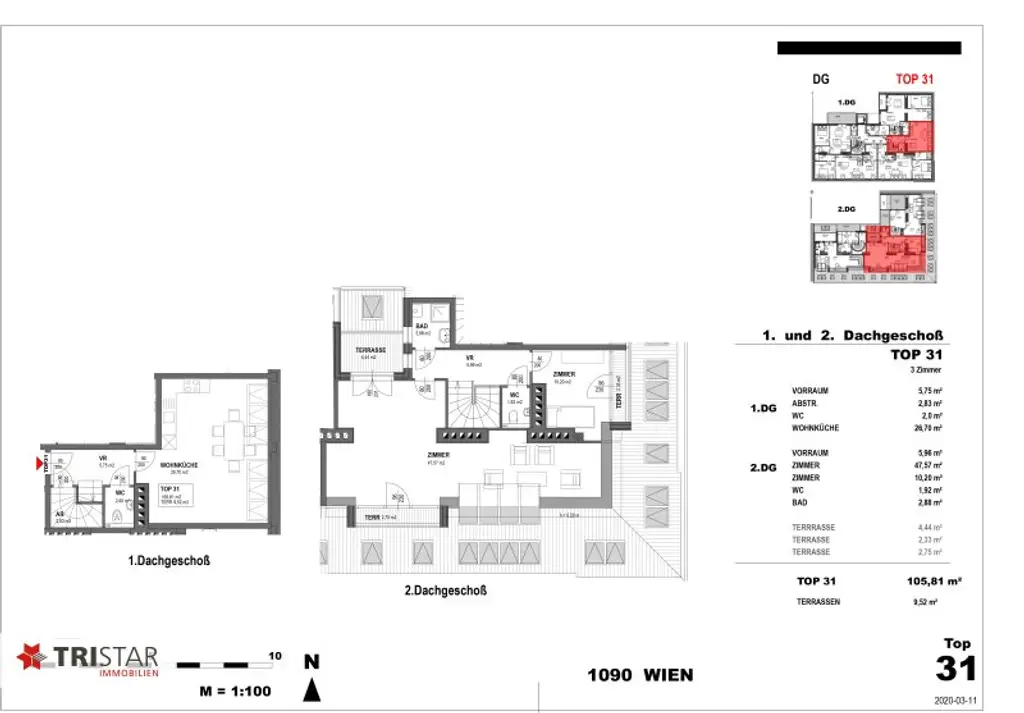 DG-Projekt im 9. Bezirk · 5 Wohnungen · Ost- & Westterrassen · 53–106 m² Urbanes Wohnen · Parks & Uni-Nähe · Sonne von morgens bis abends !