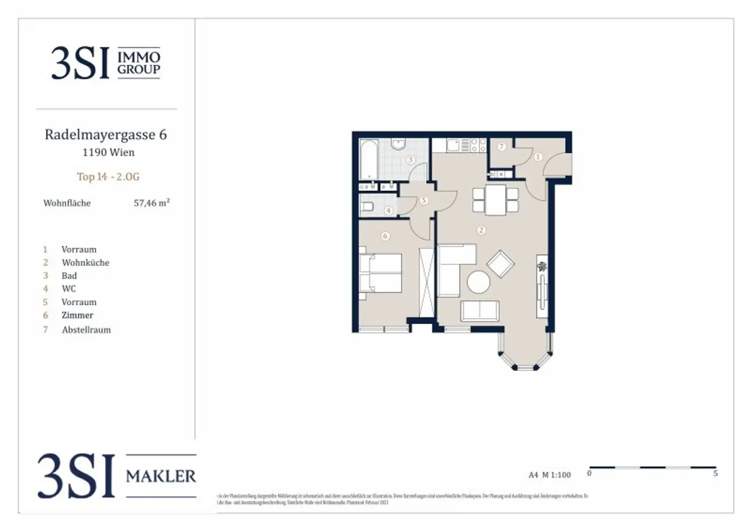 Attraktive 2-Zimmer-Neubauwohnung Nähe U4