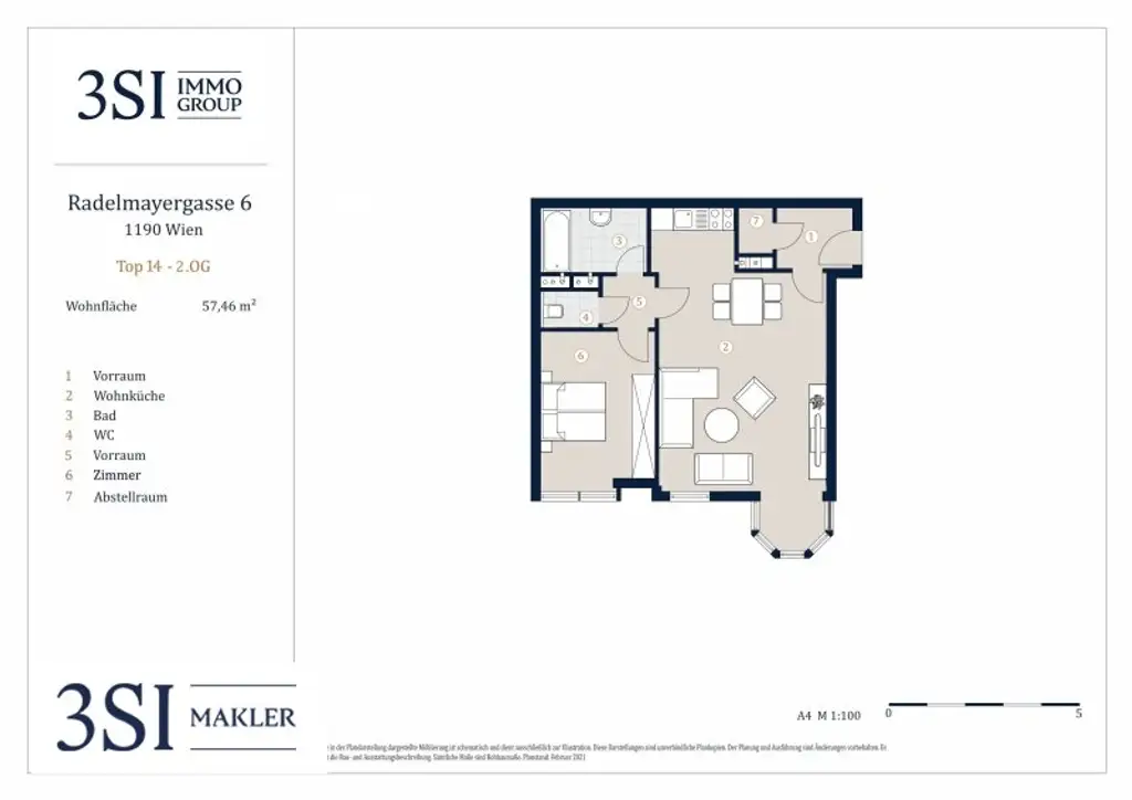 Attraktive 2-Zimmer-Neubauwohnung Nähe U4