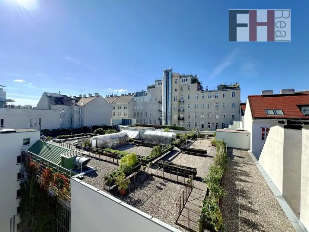 Neuwertige Dachgeschossmaisonette in Mariahilfer TOP-Lage, 2,5 Zimmer, 2 Terrassen Richtung Nord/West in ruhigen Innenhof!