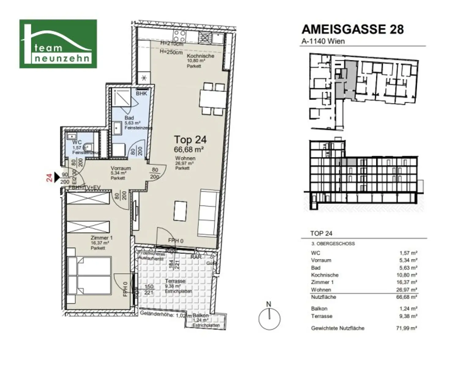Fertiggestellte Neubau-Erstbezugswohnungen in Penzing nahe Schönbrunn. Küche inklusive!