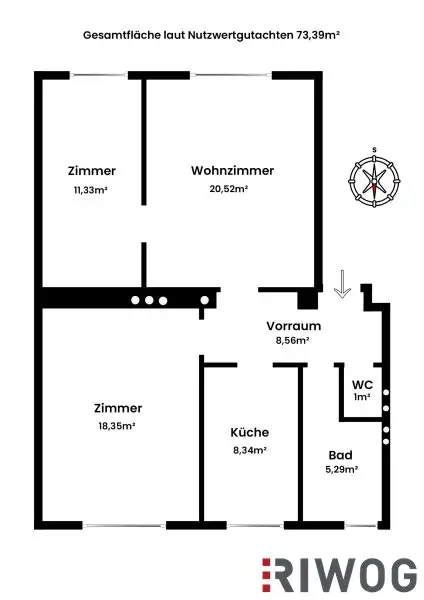 ERSTBEZUG nach Sanierung I 3-Zimmer Wohnung I Schöner Gemeinschaftsgarten I inkl. Tischler Küche mit Siemens Geräten