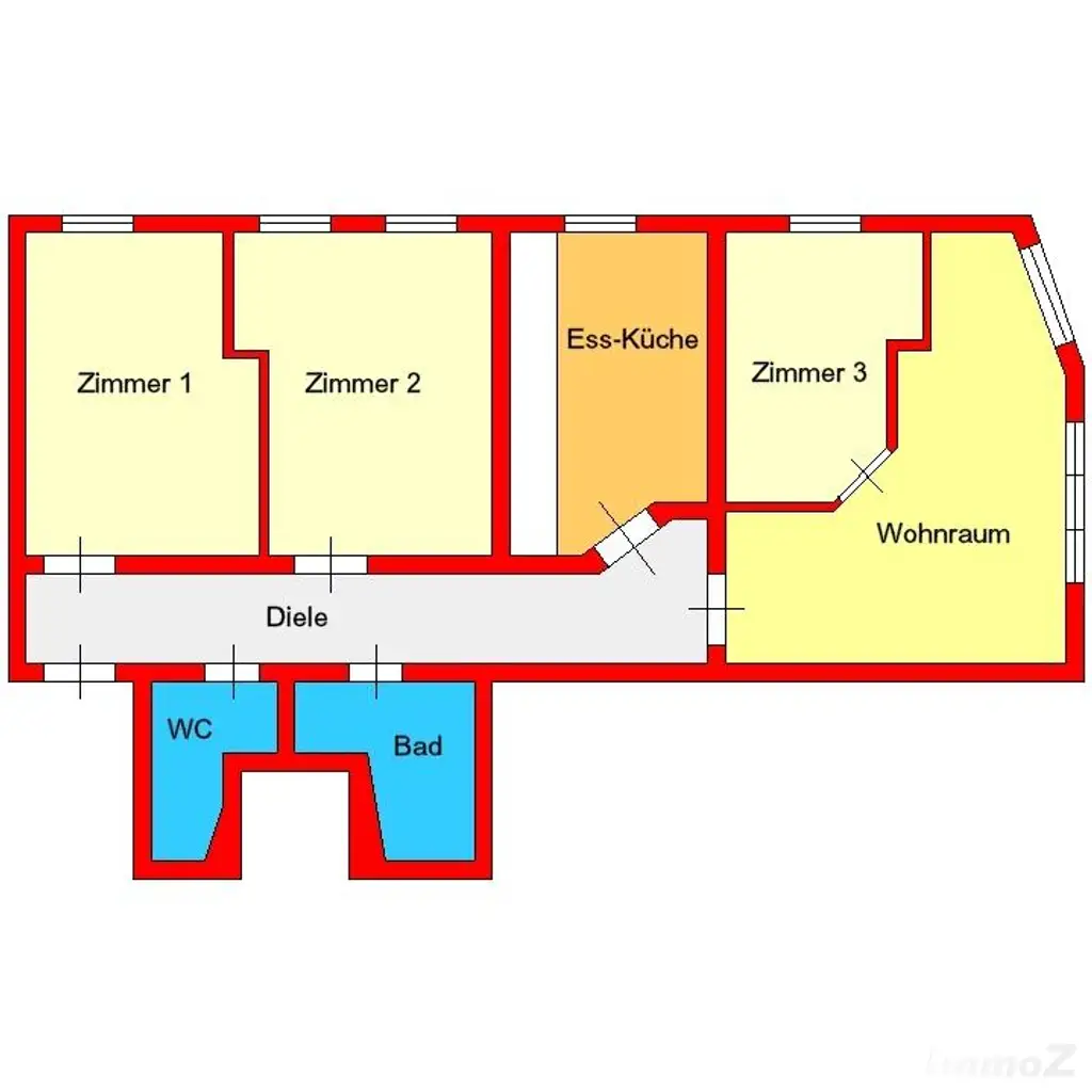 Provisionsfrei: perfekte 3er-WG mit extra Wohnzimmer und Ess-Küche in zentraler Lage zwischen UNI und TU - Alberstraße