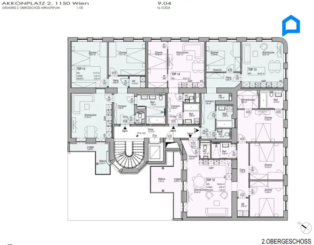 Schönbrunnblick-Gloriette, ERSTBEZUG, JETZT einziehen! Dachgeschoss NEU mit modernster Ausstattung148m² Wohnfläche, 4 Zimmer plus Nebenräume, auch Altbau Etagen-Wohnungen, teilweise Kurzzeitvermietung möglich !