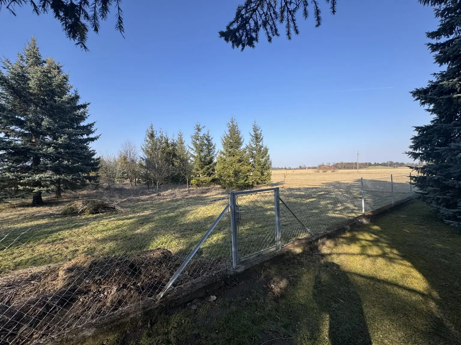 ruhiger Garten dahinter