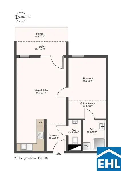 2-Zimmer-Wohnung mit Balkon - Willkommen auf den Sonnenseiten von Wien!
