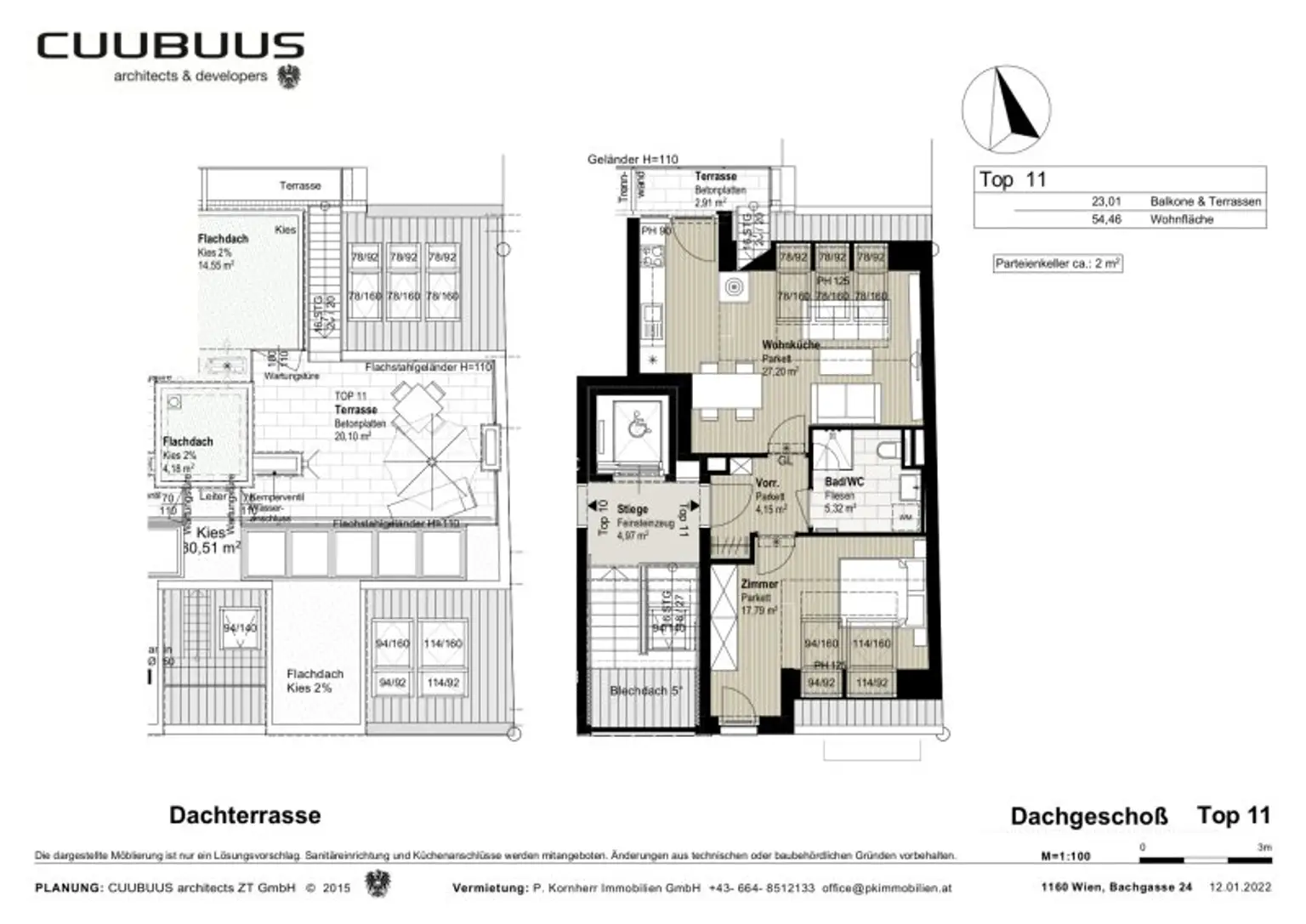 2 Zimmer Dachgeschoss mit traumhafter Dachterrasse