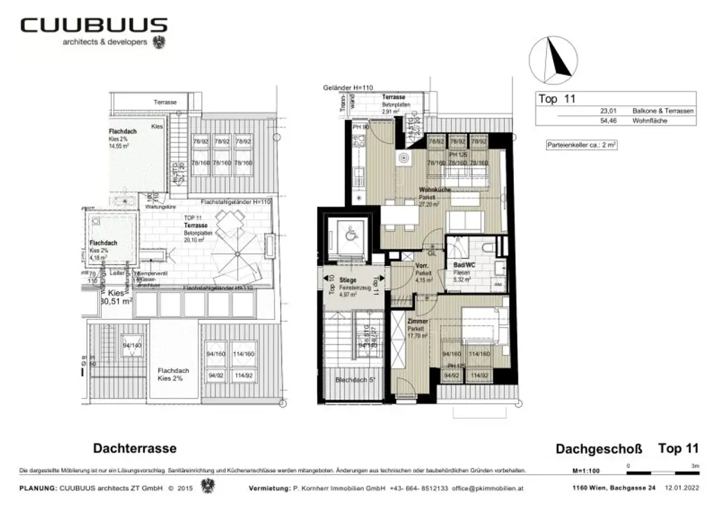 2 Zimmer Dachgeschoss mit traumhafter Dachterrasse