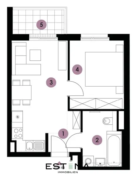 Kirschblütenpark - Wohnung perfekt für Pärchen - Nähe Donauzentrum