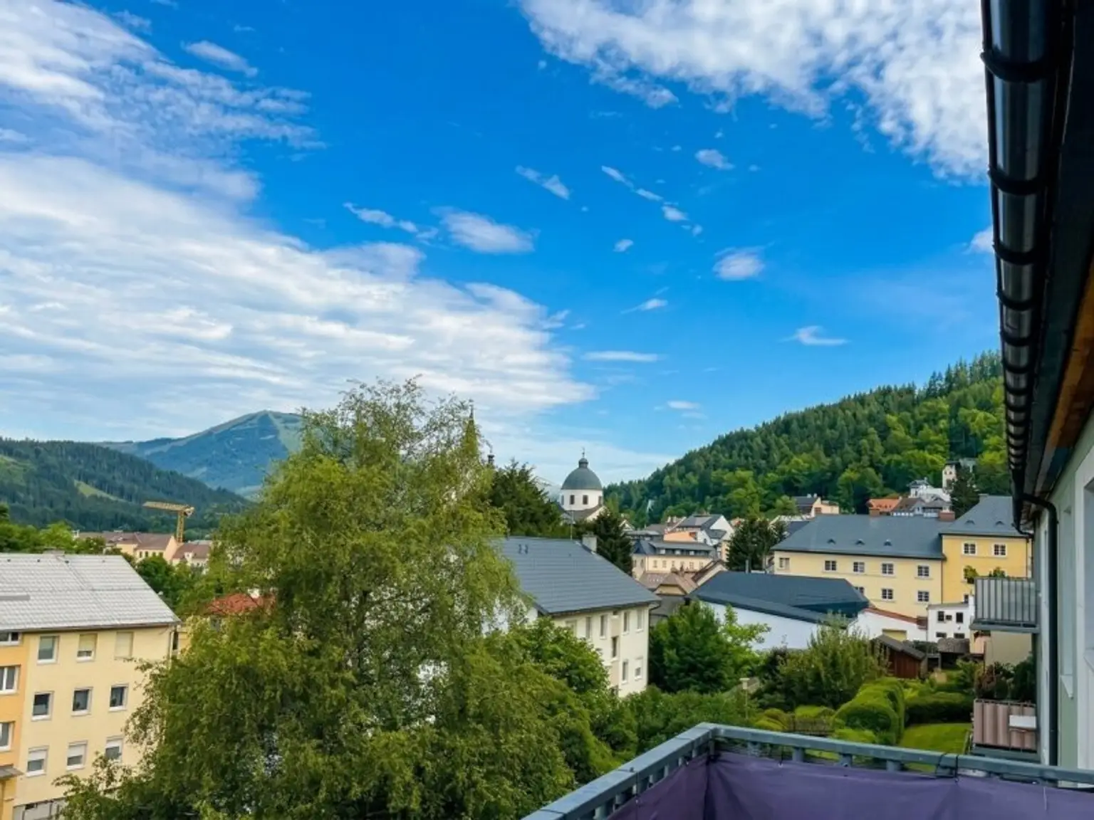 Balkonblick auf Mariazell