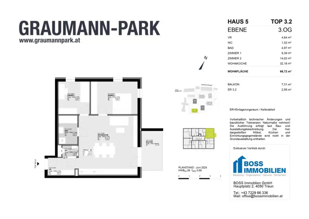 Wohnen im Park: Neue 3-Raum Eigentumswohnung mit Kühlung direkt im Stadtzentrum