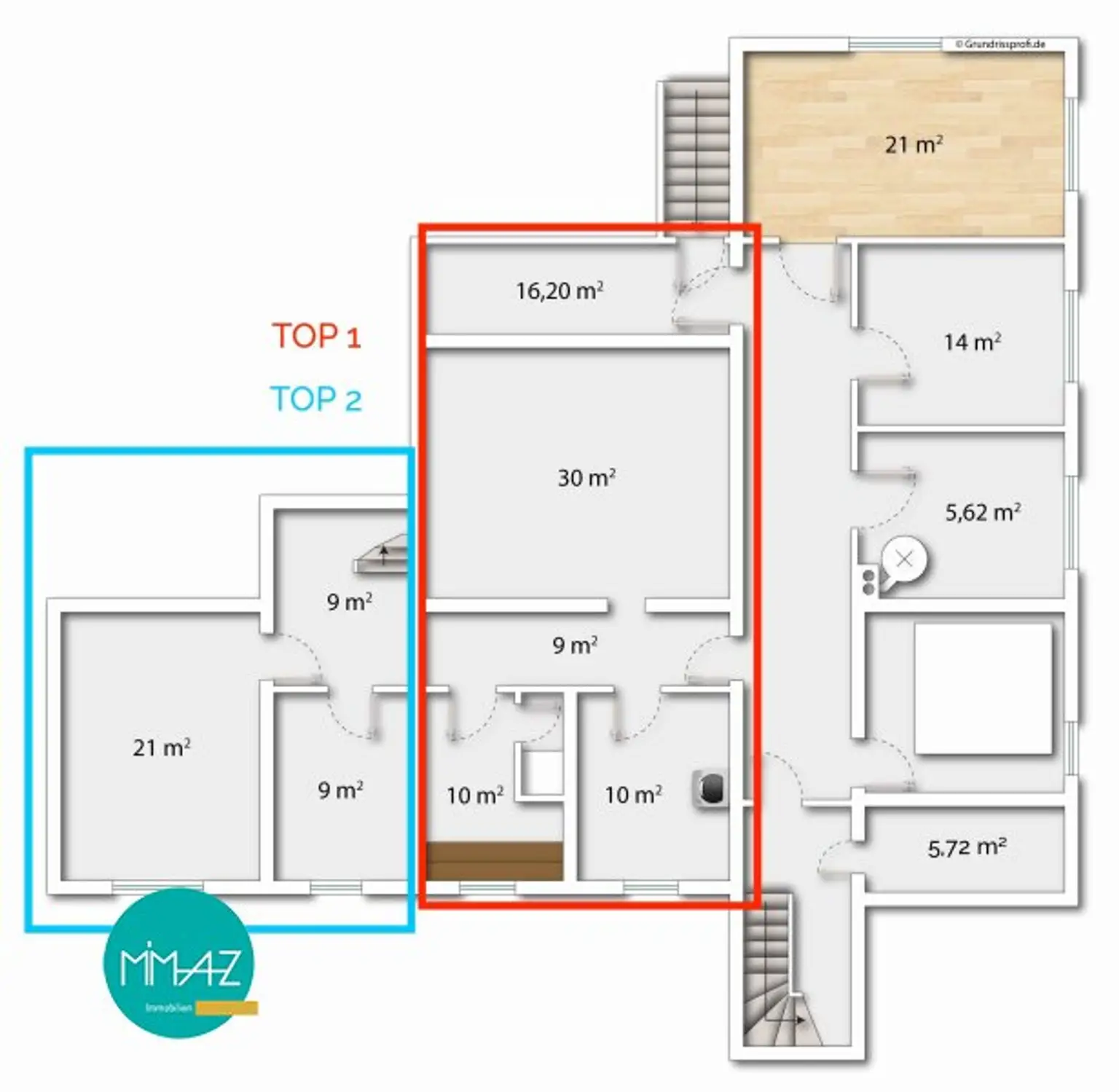 Doppelt schön • Doppelt privat! Zwei eigenständige Gartenwohnungen unter einem Dach! Ein Zuhause, das verbindet!
