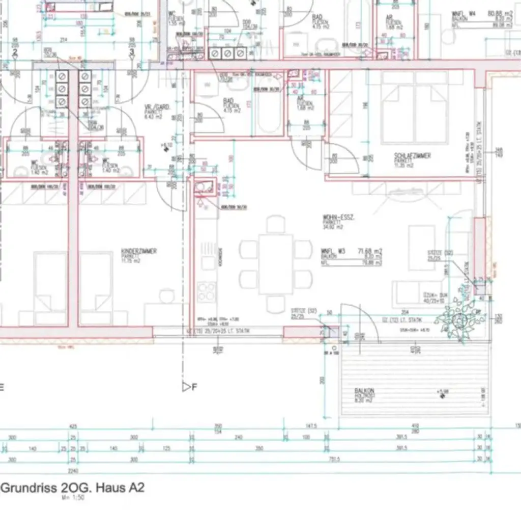 Helle Wohnung mit Balkon in den grünen Innenhof & Tiefgaragenplatz