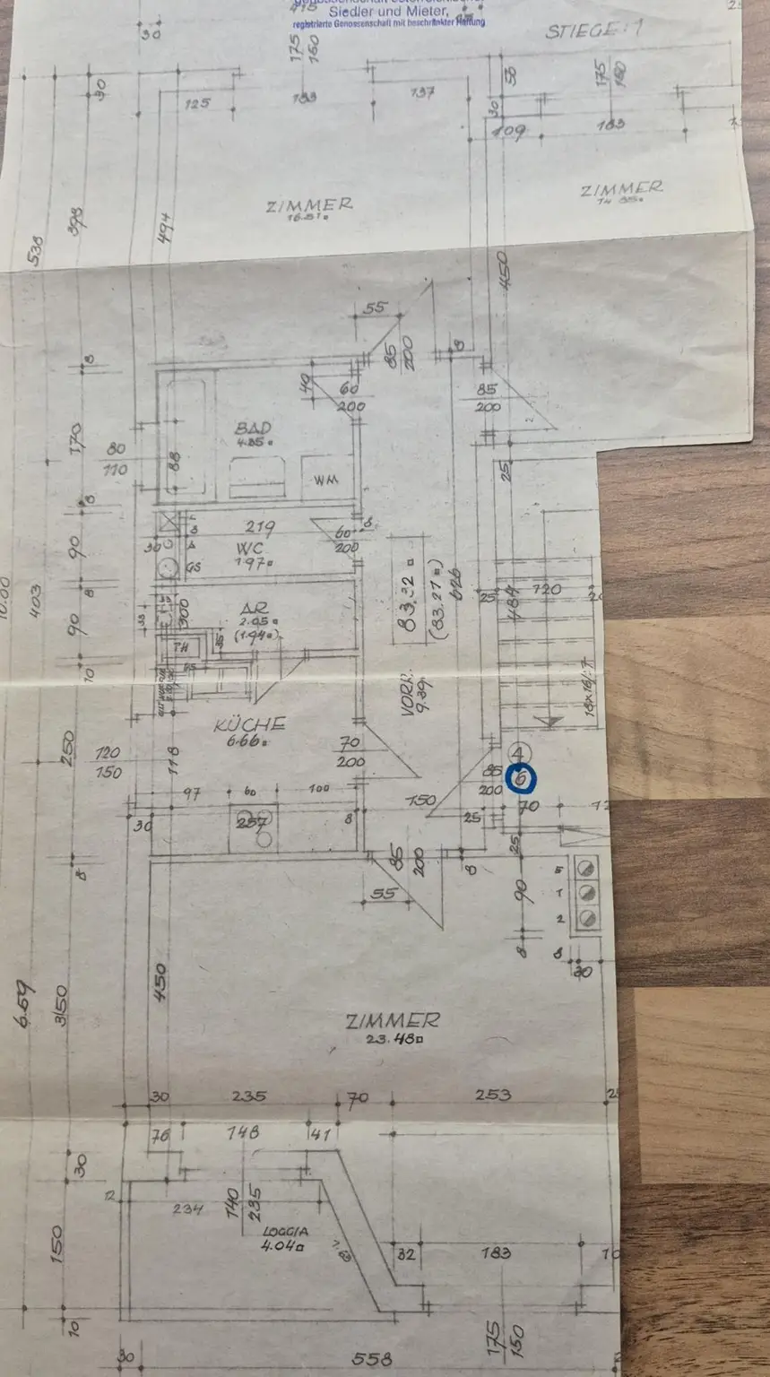 SEHR GEPFLEGTE 3 ZIMMER WOHNUNG MIT LOGGIA
