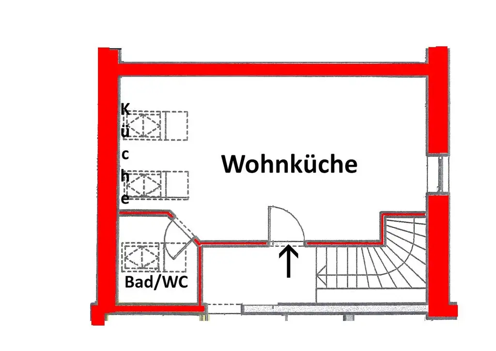 Kleine Wohnung samt Kfz-Stellplatz in Thening