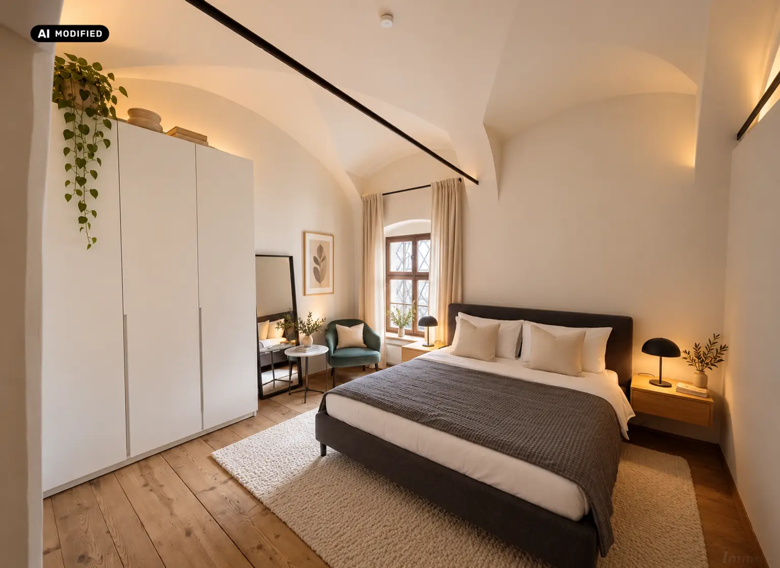 KI-bearbeitet – Schlafzimmer
