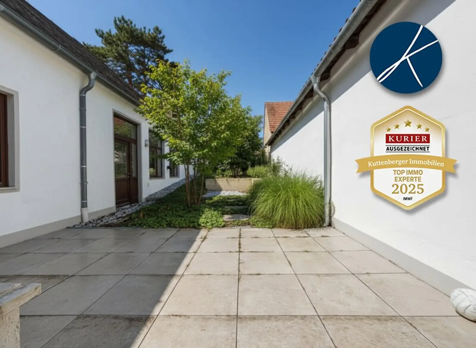 Atrium-Terrasse und Garten