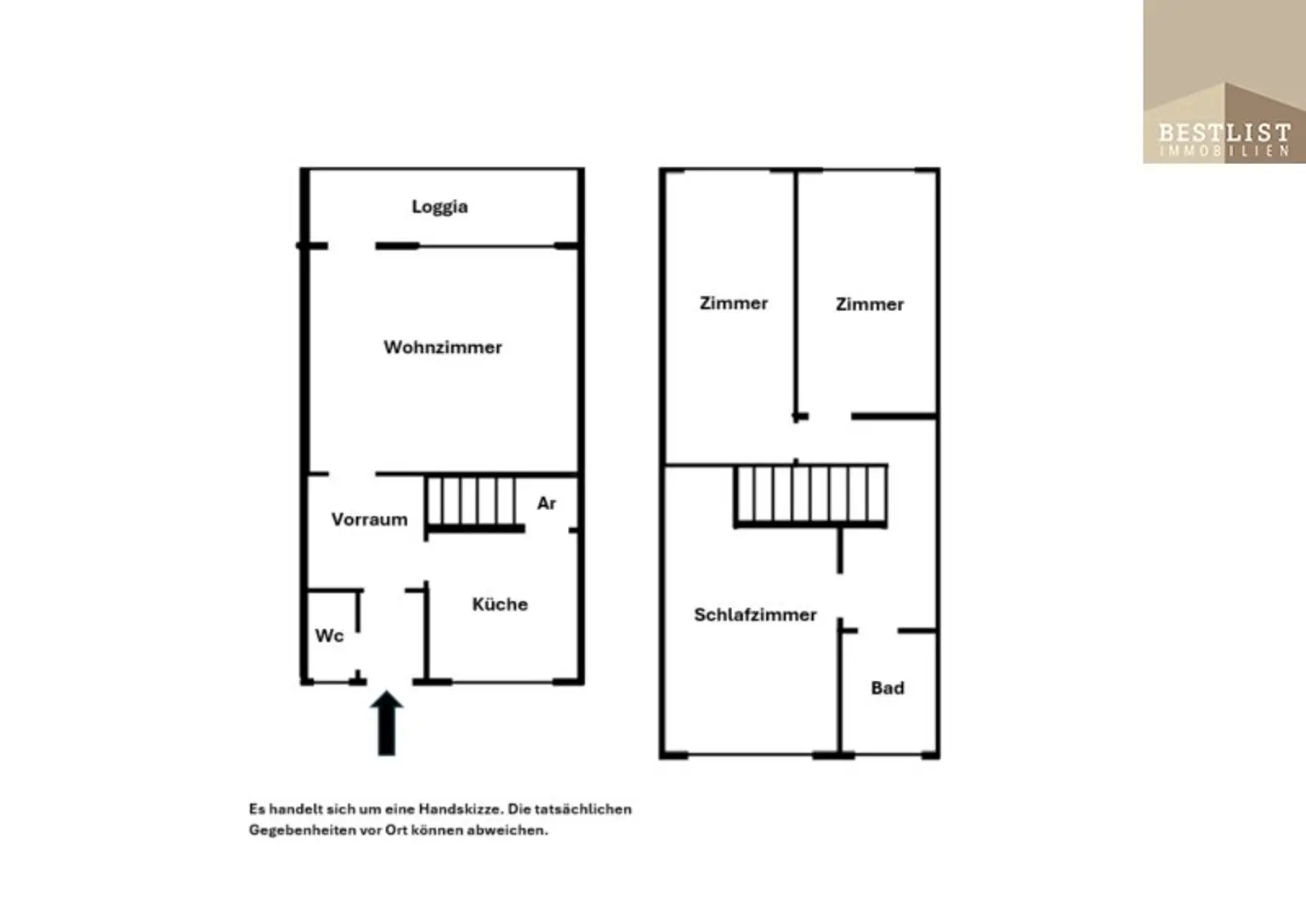 Maisonettewohnung mit romantischer Loggia