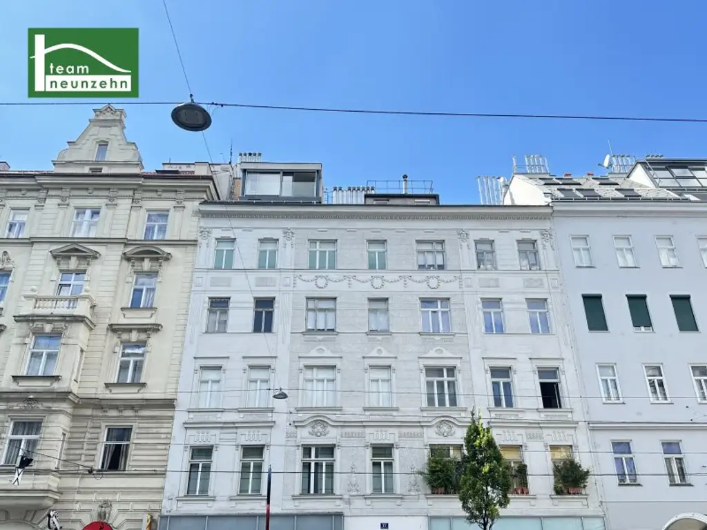 Stilvolle Dachgeschoss-Maisonette mit 3,5 Zimmern, riesiger Terrasse und WG-Eignung nahe U6 Nußdorfer Straße!