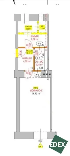 Sanierungsbedürftige 1-Zimmer-Wohnung in zentraler Lage