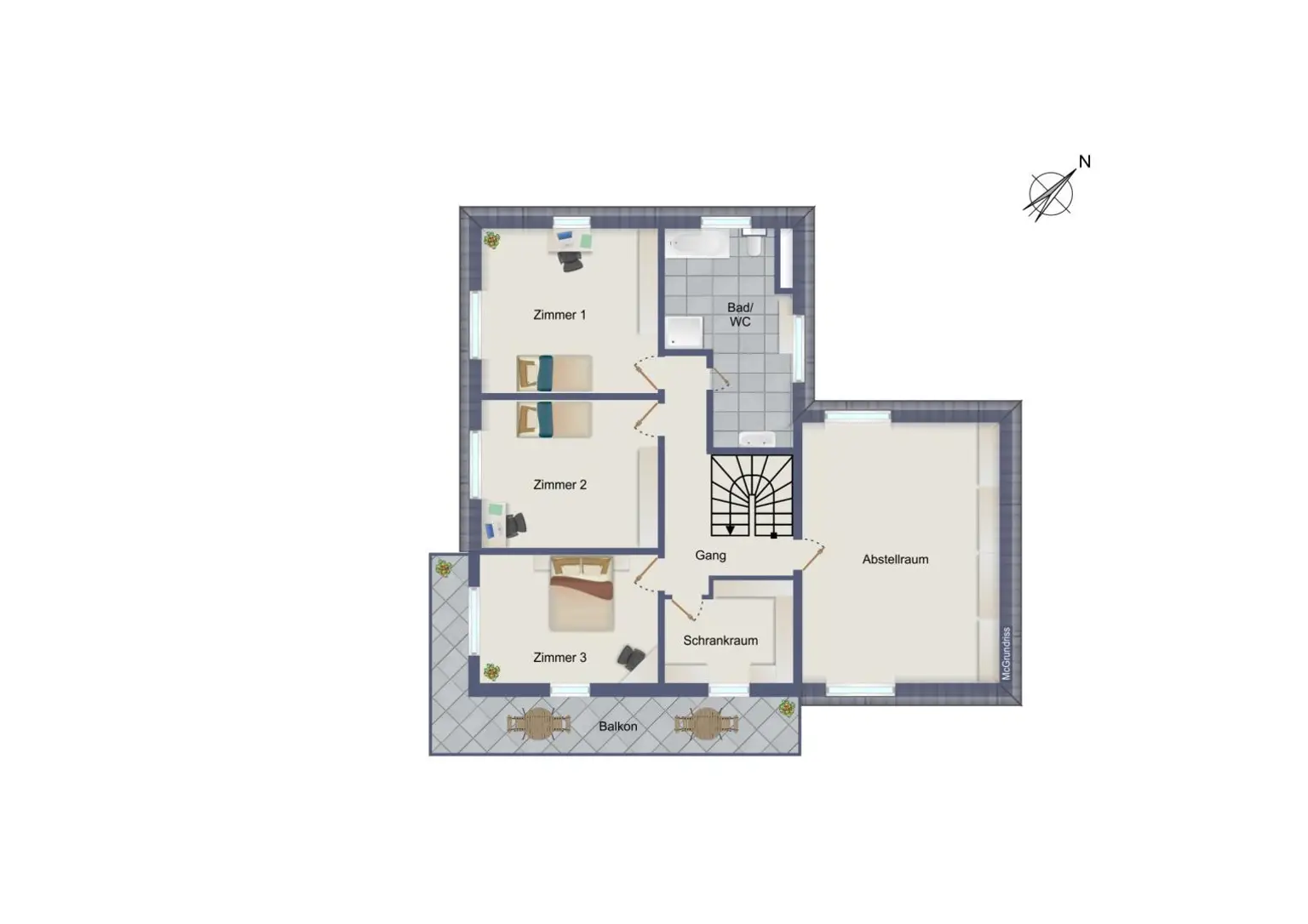 schematischer Grundriss OG