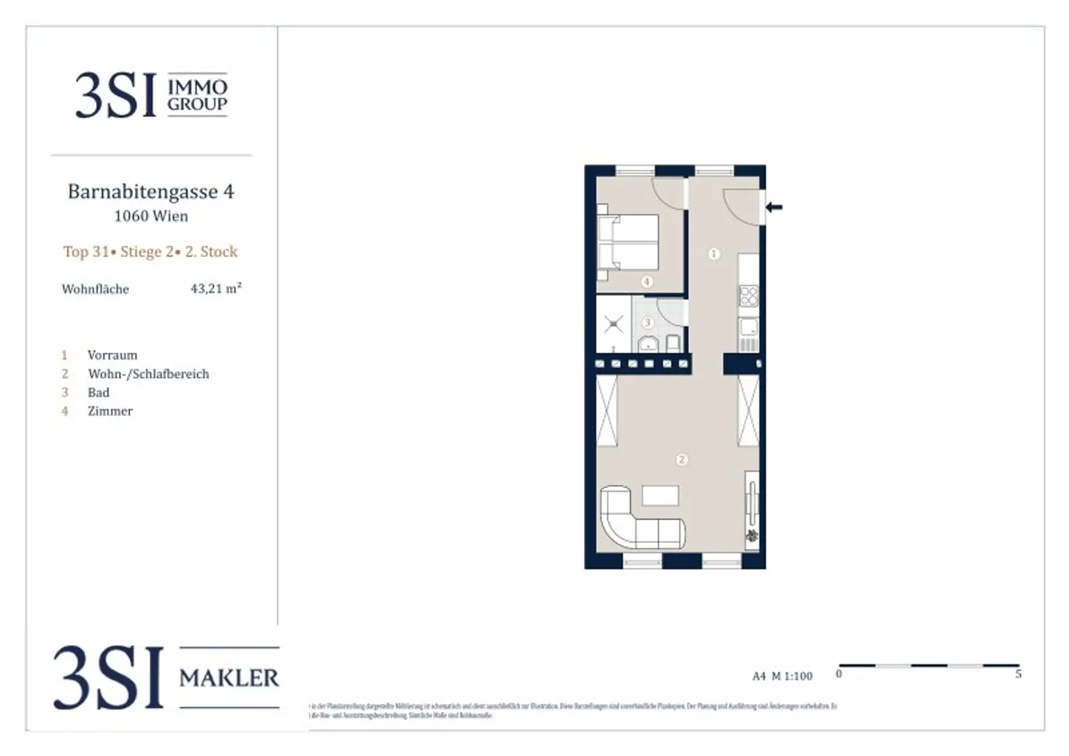Charmante Wohnung in zentraler Lage, nur wenige Schritte von der Maria-Hilfer-Straße entfernt