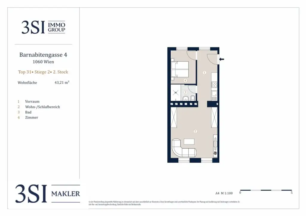 Charmante Wohnung in zentraler Lage, nur wenige Schritte von der Maria-Hilfer-Straße entfernt