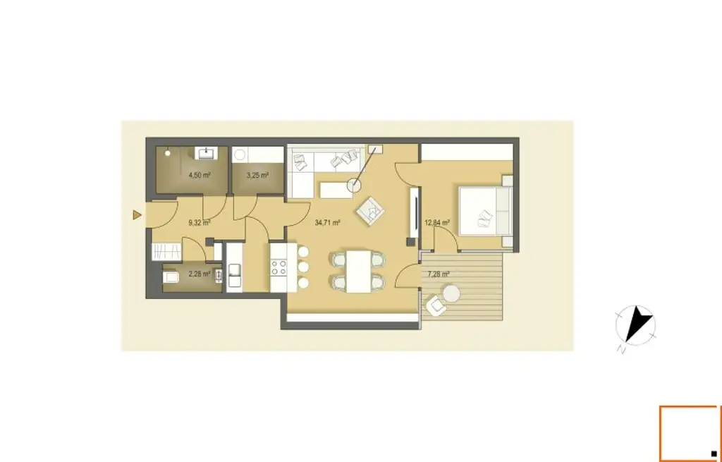 Stadtpark: Tolles Neubauapartment mit Loggia - Conciergeservice inklusive