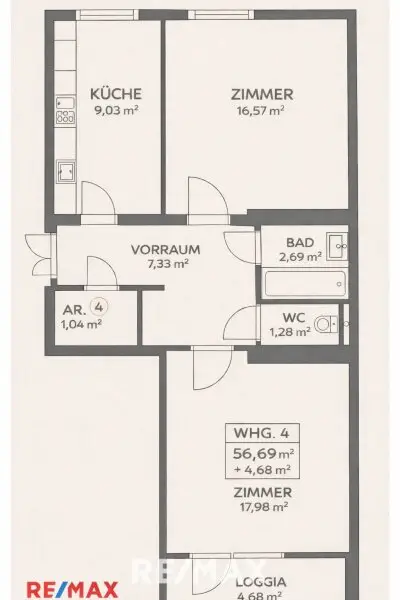 Wohnungsplan KI generiert