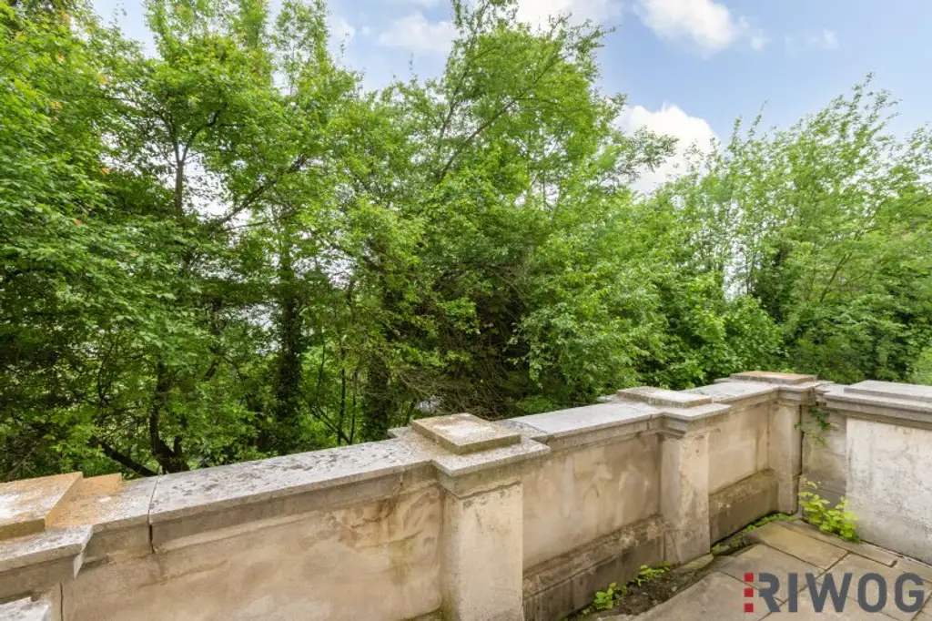 Herrschaftliche Wohnung in historischer Villa | über 440m² Garten & möglicher Infinity Pool | ca. 4,40 m Raumhöhe | sanierungsbedürftig | U-Bahnnähe