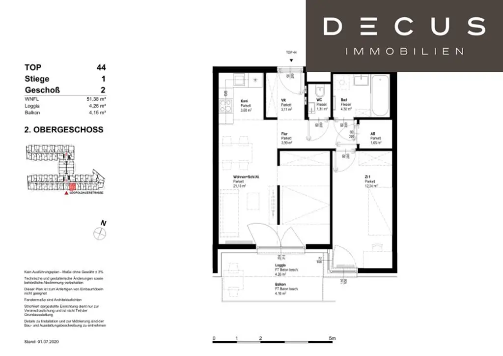 | 2 ZIMMER | GROSSER BALKON | 2. STOCK | AUSGEZEICHNETE LAGE | NAHE THERESA-TAUSCHER-PARK | RICHTUNG SÜDEN |