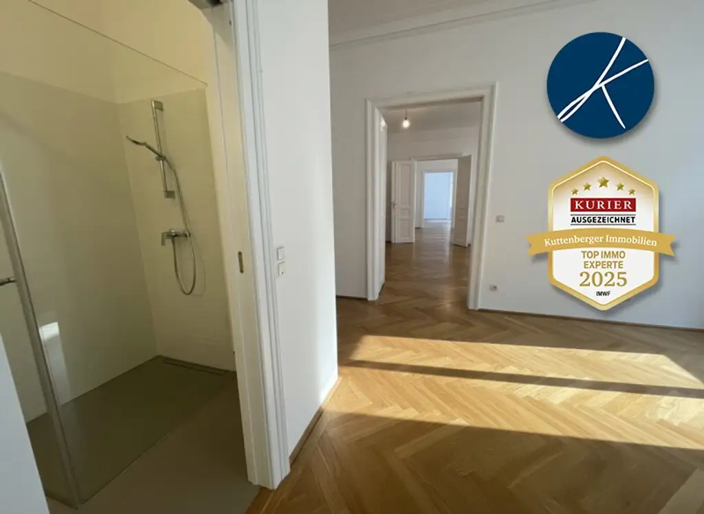 Nähe Stiftskirche (Mariahilfer Straße) U3 : Erstklassiges *Altbau-Juwel mit Balkon*